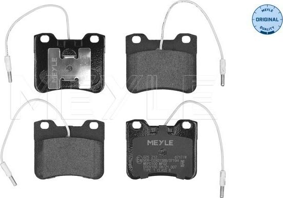 Meyle 025 212 6717/W - Brake Pad Set, disc brake autospares.lv