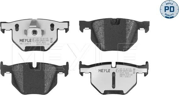 Meyle 025 212 8217/PD - Brake Pad Set, disc brake autospares.lv