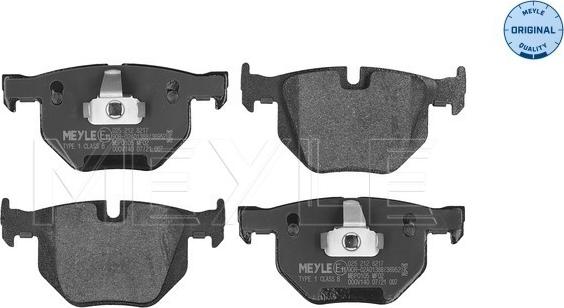 Meyle 025 212 8217 - Brake Pad Set, disc brake autospares.lv