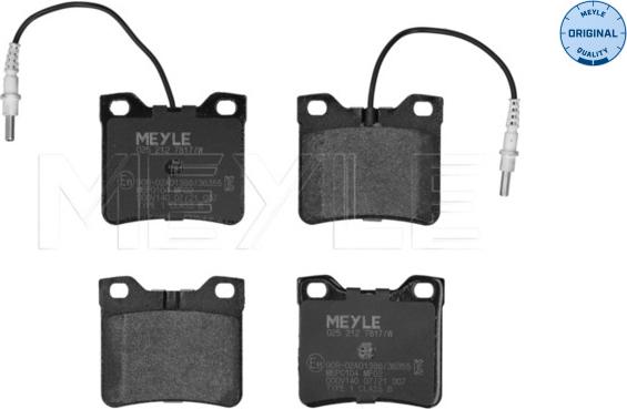 Meyle 025 212 7817/W - Brake Pad Set, disc brake autospares.lv