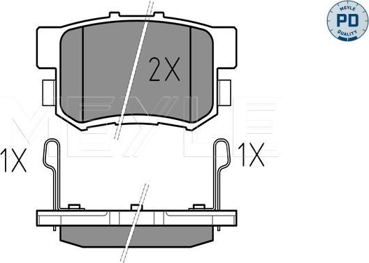 Meyle 025 217 1914/PD - Brake Pad Set, disc brake autospares.lv