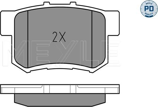 Meyle 025 217 1914/PD - Brake Pad Set, disc brake autospares.lv