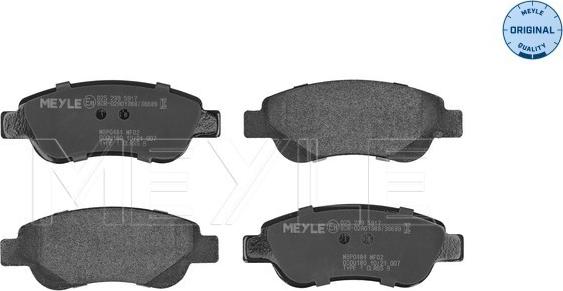 Meyle 025 239 5917 - Brake Pad Set, disc brake autospares.lv