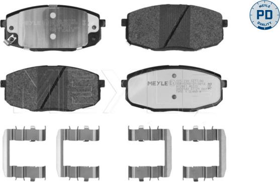 Meyle 025 239 6617/PD - Brake Pad Set, disc brake autospares.lv