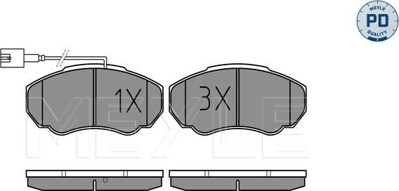 Meyle 025 239 1719/PD - Brake Pad Set, disc brake autospares.lv