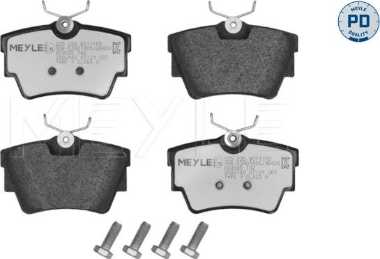 Meyle 025 239 8017/PD - Brake Pad Set, disc brake autospares.lv