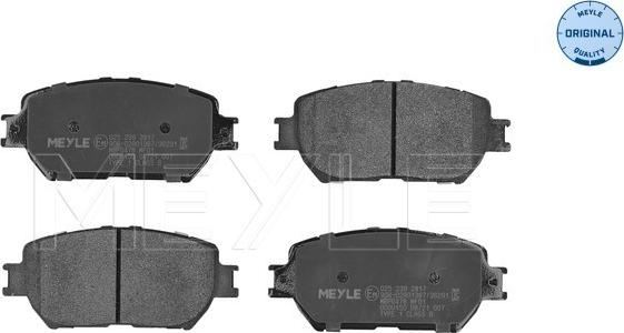 Meyle 025 239 2817 - Brake Pad Set, disc brake autospares.lv