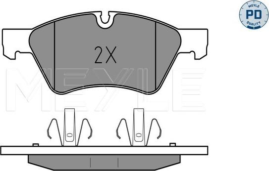 Meyle 025 239 2221/PD - Brake Pad Set, disc brake autospares.lv