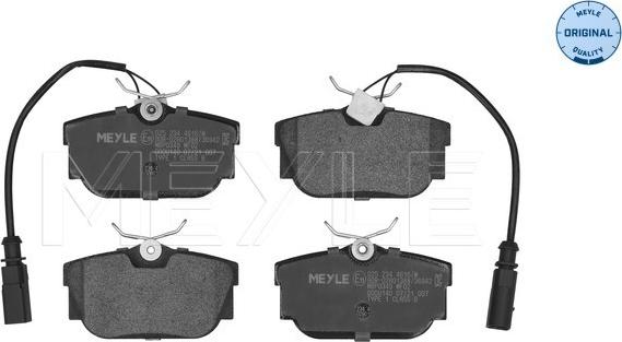 Meyle 025 234 4616/W - Brake Pad Set, disc brake autospares.lv