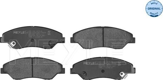 Meyle 025 234 4215/W - Brake Pad Set, disc brake autospares.lv