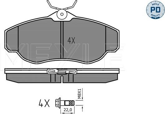 Meyle 025 234 5219/PD - Brake Pad Set, disc brake autospares.lv