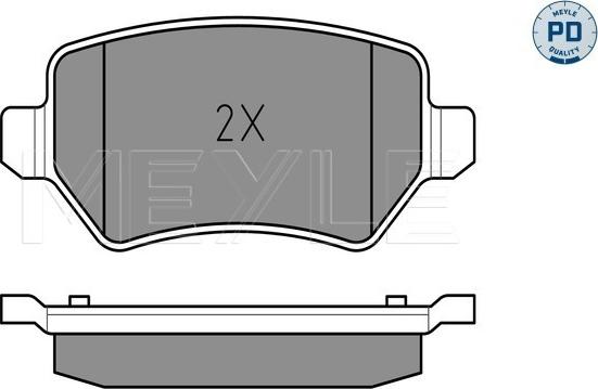 Meyle 025 234 1715/PD - Brake Pad Set, disc brake autospares.lv