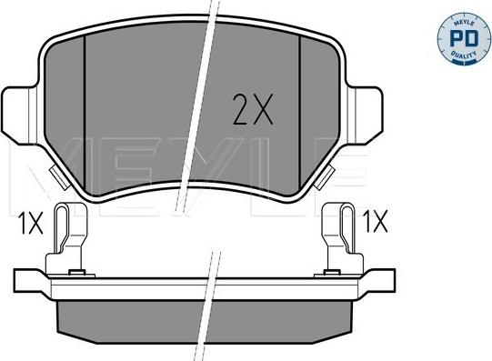 Meyle 025 234 1715/PD - Brake Pad Set, disc brake autospares.lv