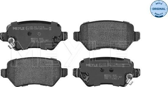 Meyle 025 234 1715/W - Brake Pad Set, disc brake autospares.lv