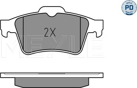 Meyle 025 234 8216/PD - Brake Pad Set, disc brake autospares.lv