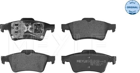 Meyle 025 234 8216 - Brake Pad Set, disc brake autospares.lv