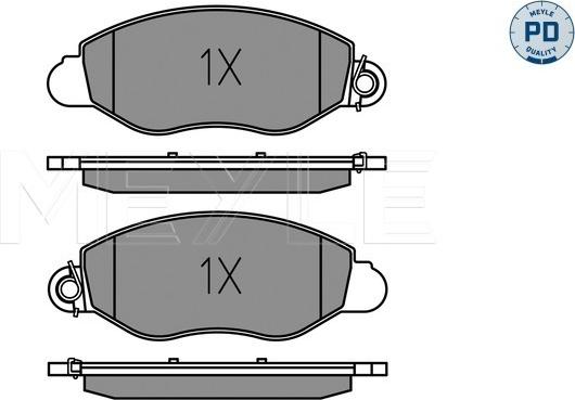 Meyle 025 234 3418/PD - Brake Pad Set, disc brake autospares.lv