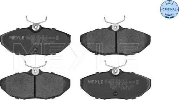 Meyle 025 234 2417 - Brake Pad Set, disc brake autospares.lv