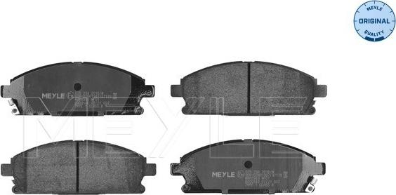 Meyle 025 234 2016/W - Brake Pad Set, disc brake autospares.lv