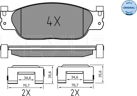 Meyle 025 234 2318 - Brake Pad Set, disc brake autospares.lv