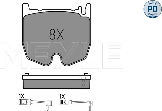 Meyle 025 235 4117/PD - Brake Pad Set, disc brake autospares.lv