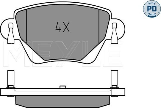 Meyle 025 235 5717/PD - Brake Pad Set, disc brake autospares.lv