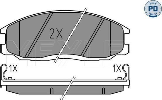 Meyle 025 235 6916/PD - Brake Pad Set, disc brake autospares.lv