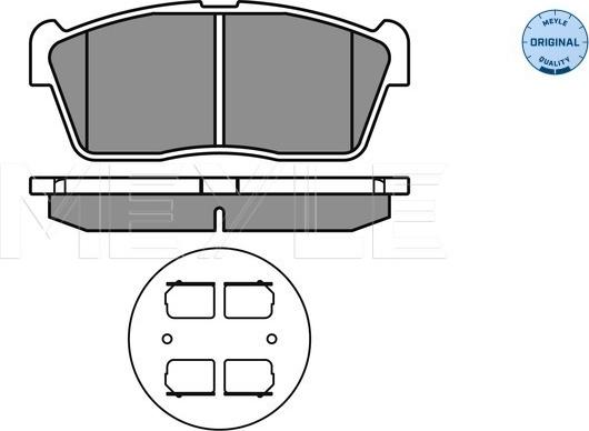 Meyle 025 235 0715 - Brake Pad Set, disc brake autospares.lv