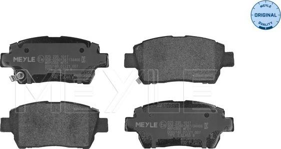 Meyle 025 235 1017 - Brake Pad Set, disc brake autospares.lv