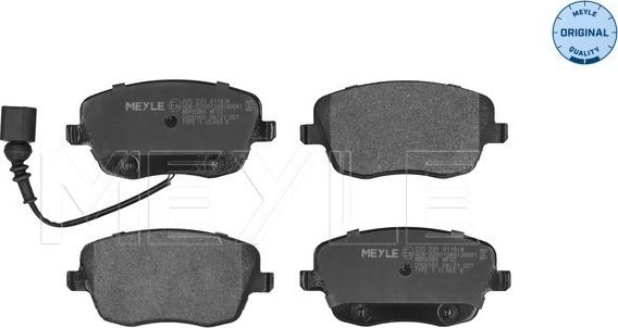 Meyle 025 235 8118/W - Brake Pad Set, disc brake autospares.lv