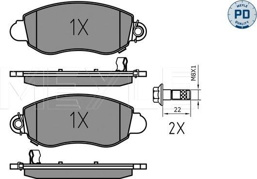 Meyle 025 235 7718/PD - Brake Pad Set, disc brake autospares.lv