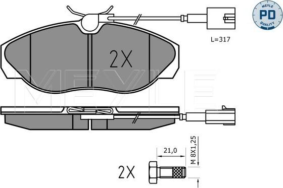 Meyle 025 236 0219/PD - Brake Pad Set, disc brake autospares.lv