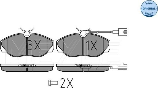 Meyle 025 236 0219/W - Brake Pad Set, disc brake autospares.lv