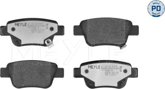 Meyle 025 236 2016/PD - Brake Pad Set, disc brake autospares.lv