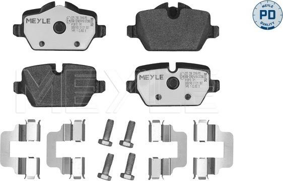 Meyle 025 236 2316/PD - Brake Pad Set, disc brake autospares.lv