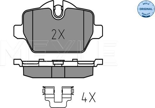 Meyle 025 236 2316 - Brake Pad Set, disc brake autospares.lv