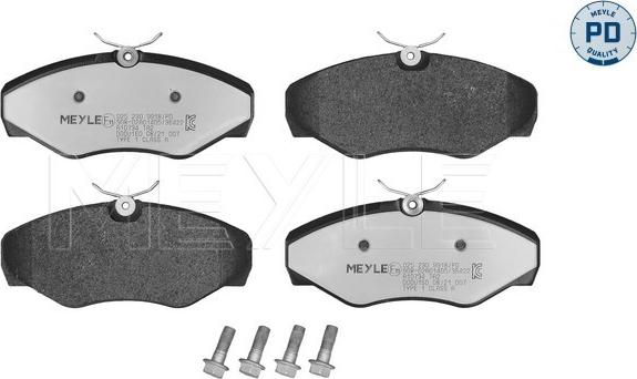 Meyle 025 230 9918/PD - Brake Pad Set, disc brake autospares.lv