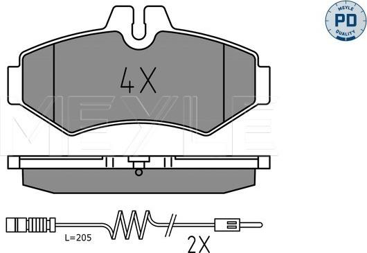 Meyle 025 230 2118/PD - Brake Pad Set, disc brake autospares.lv