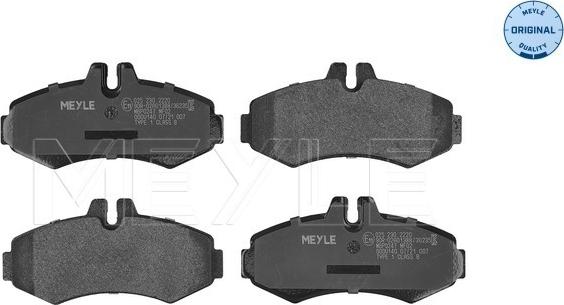 Meyle 025 230 2220 - Brake Pad Set, disc brake autospares.lv