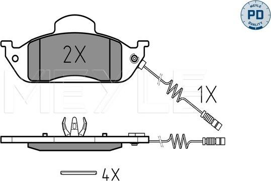 Meyle 025 231 9317/PD - Brake Pad Set, disc brake autospares.lv