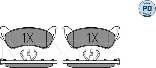 Meyle 025 231 8917/PD - Brake Pad Set, disc brake autospares.lv