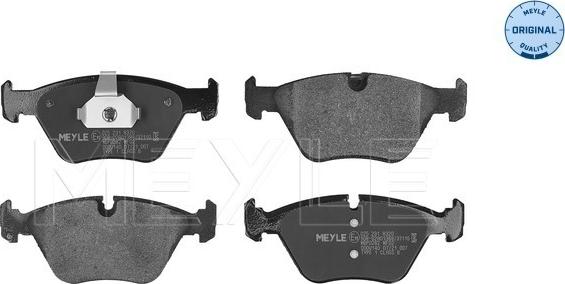 Meyle 025 231 8320 - Brake Pad Set, disc brake autospares.lv