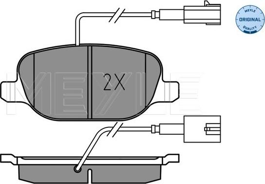 Meyle 025 238 1118 - Brake Pad Set, disc brake autospares.lv