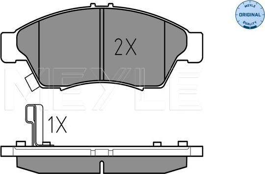 Meyle 025 238 1716/W - Brake Pad Set, disc brake autospares.lv