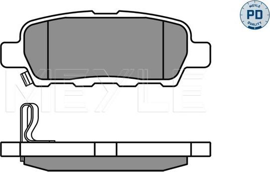 Meyle 025 238 7114/PD - Brake Pad Set, disc brake autospares.lv