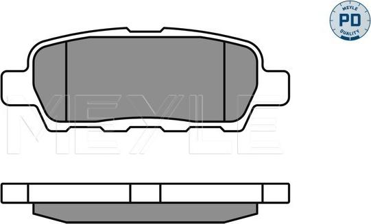 Meyle 025 238 7114/PD - Brake Pad Set, disc brake autospares.lv