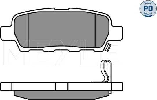 Meyle 025 238 7114/PD - Brake Pad Set, disc brake autospares.lv