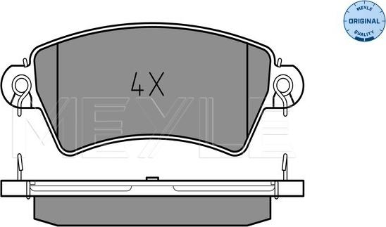 Meyle 025 233 9617 - Brake Pad Set, disc brake autospares.lv