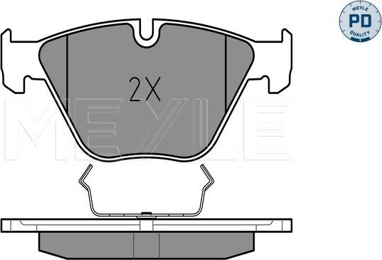 Meyle 025 233 4720/PD - Brake Pad Set, disc brake autospares.lv