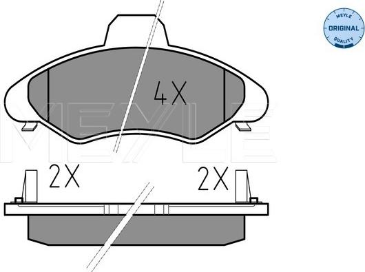 Meyle 025 233 0018/W - Brake Pad Set, disc brake autospares.lv